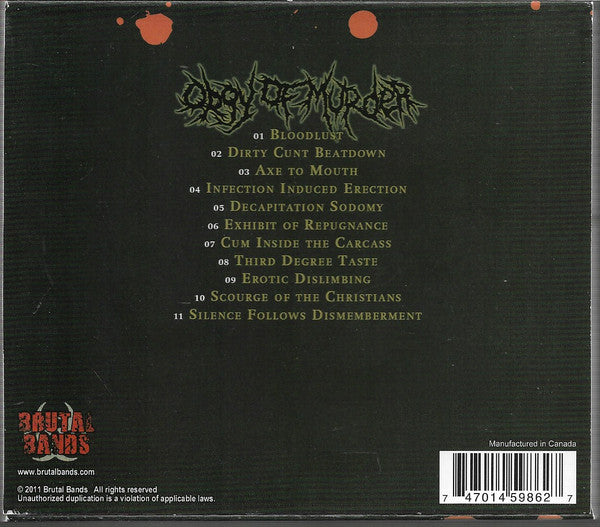 Gorgasm : Orgy Of Murder (CD, Album, Sli)