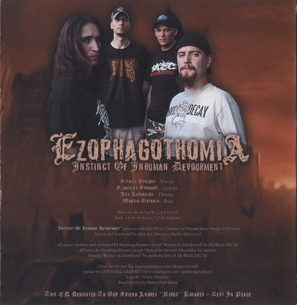 Ezophagothomia : Instinct Of Inhuman Devourment (CD, Album)
