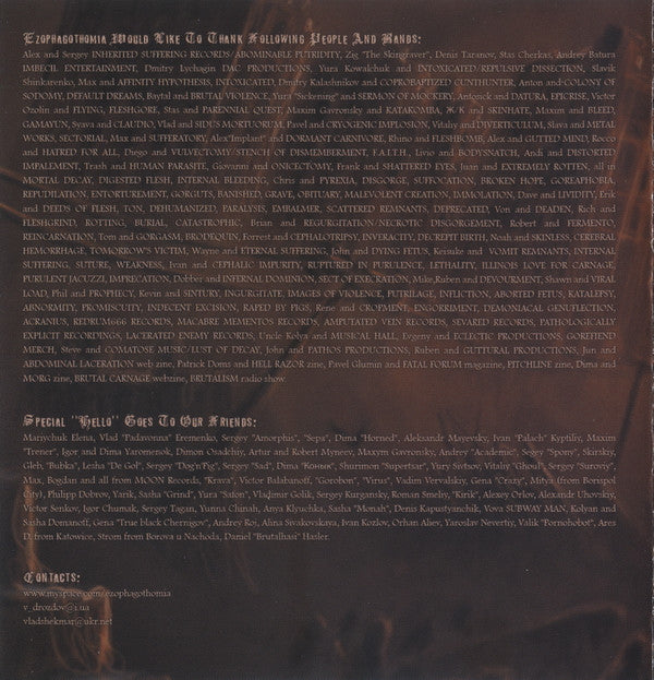 Ezophagothomia : Instinct Of Inhuman Devourment (CD, Album)