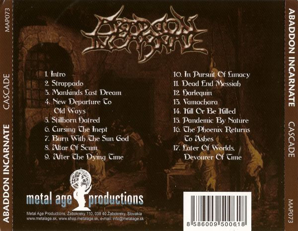 Abaddon Incarnate : Cascade (CD, Album)