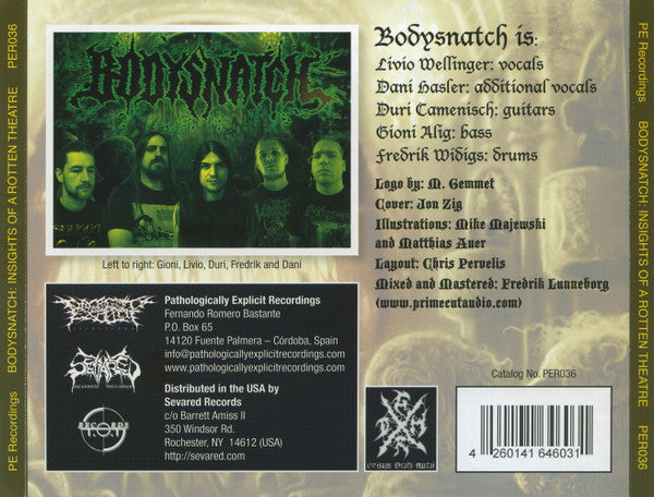 Bodysnatch (2) : Insights Of A Rotten Theatre (CD, Album)
