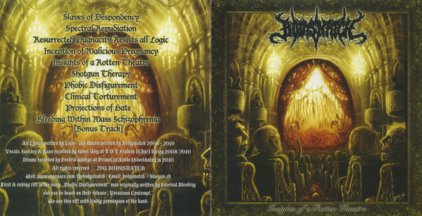 Bodysnatch (2) : Insights Of A Rotten Theatre (CD, Album)