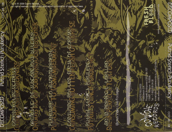 Decomposed (5) : Putrid Stench Purulency (CD, Album, Enh, RE)