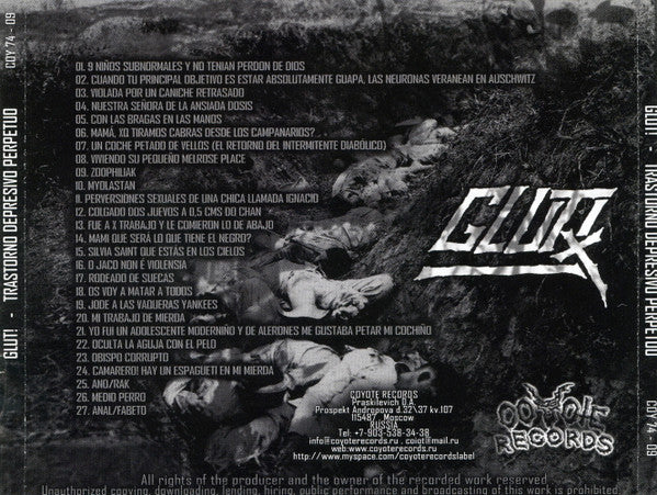 Glut! : Trastorno Depresivo Perpetuo (CD, Album)