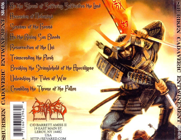 Shuriken Cadaveric Entwinement : As The Shroud Of Suffering Suffocates The Land (CD, Album)