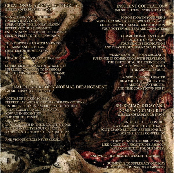 Abnormal Inhumane : Disgusting Cruelty Of Homicide (CD, Album)