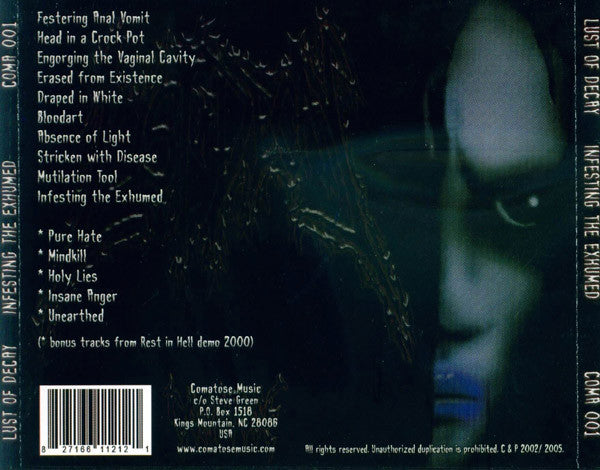 Lust Of Decay : Infesting The Exhumed (CD, Album, RE)
