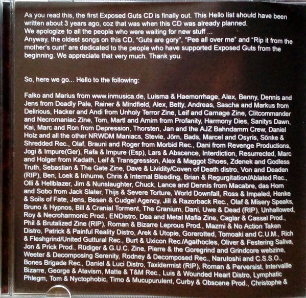 Exposed Guts : The Way Of All Flesh (CD)