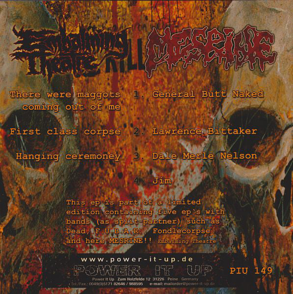 Mesrine / Embalming Theatre : Beat Mum To Death (7", EP, Ltd)