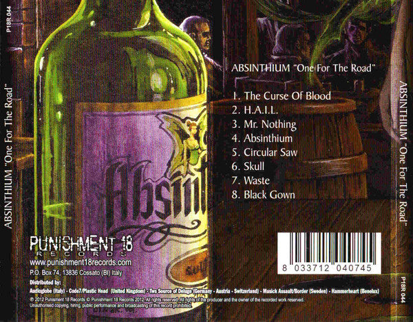 Absinthium : One For The Road (CD, Album)