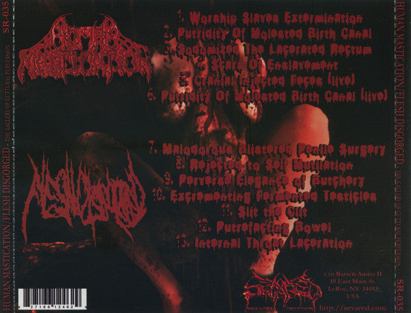 Human Mastication / Flesh Disgorged : The Gallery Of Guttral Perversion (CD, Album)