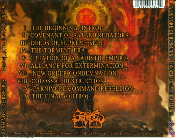 Carnivore Diprosopus : Condemned By The Alliance (CD, Album)