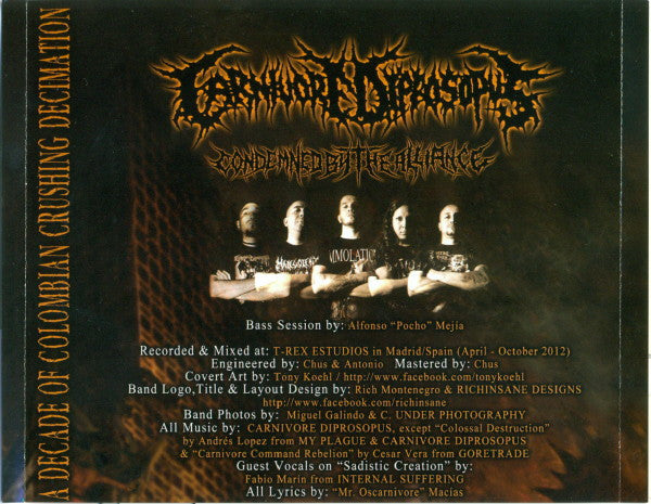 Carnivore Diprosopus : Condemned By The Alliance (CD, Album)
