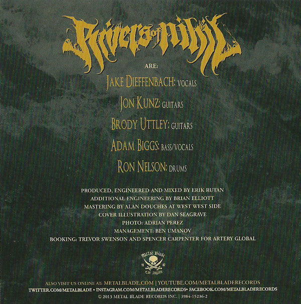 Rivers Of Nihil : The Conscious Seed Of Light (CD, Album)