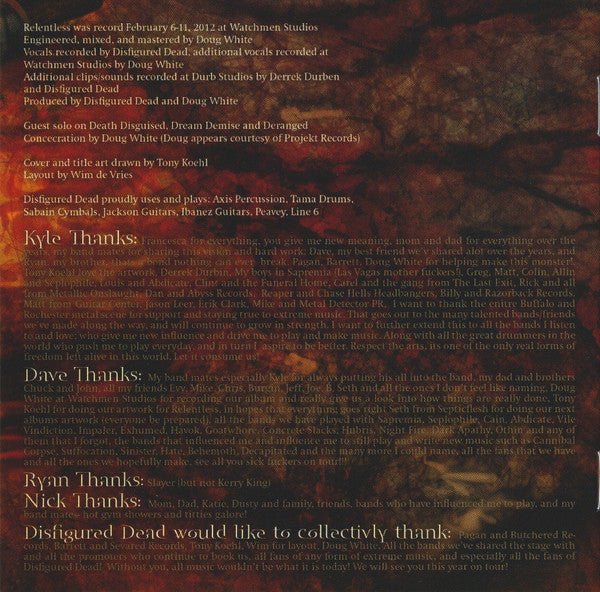 Disfigured Dead : Relentless (CD, Album)