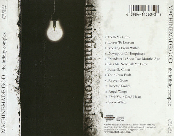 Machinemade God : The Infinity Complex (CD, Album)