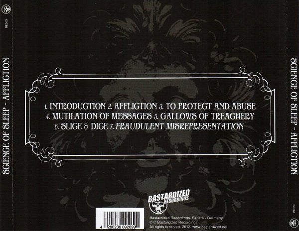 Science Of Sleep : Affliction (CD, EP, RE)