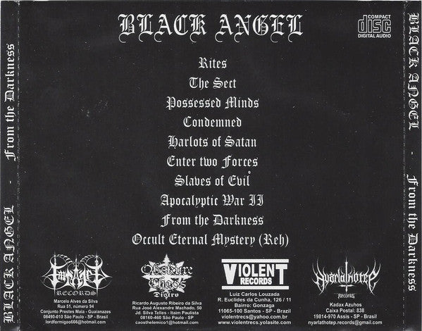 Black Angel (7) : From The Darkness (CD, Album, RE)