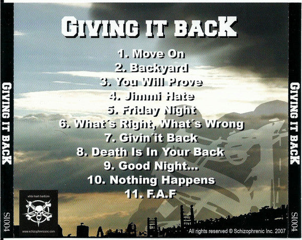 Spinkick : Giving It Back (CD)