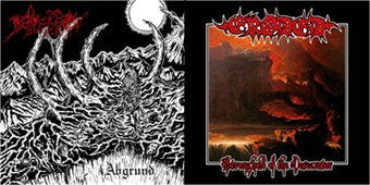 Depression / Eroded (3) : Abgrund / Stronghold Of The Desecrator (7", EP, Num)