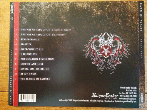 Dawn Of Azazel : Relentless (CD, Album)