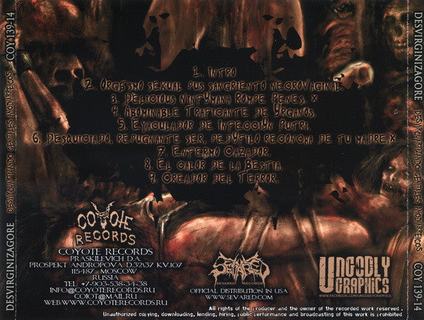 Desvirginizagore : Desvircuartizando Genitales Anodiarreicos (CD, Album)