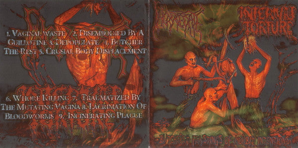 Incarcerate / Internal Torture : Butchered Feastings Of Morbid Intentions (CD)