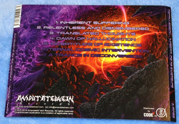 Deconversion : Incertitude Of Existence (CD, Album)