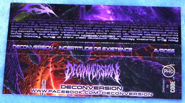 Deconversion : Incertitude Of Existence (CD, Album)