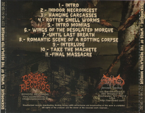 SickMorgue : Wings Of The Desolated Morgue (CD, Album)