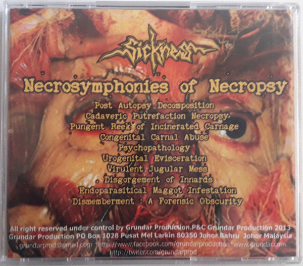 Sickness (5) : Necrosymphonies of Necropsy (CD, Album)