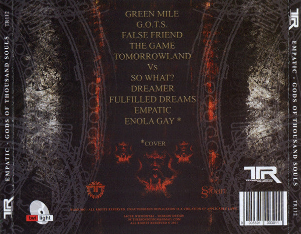 Empatic : Gods Of Thousand Souls (CD, Album, RE)