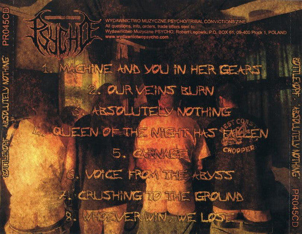 Bottlekopf : Absolutely Nothing (CD, Album)