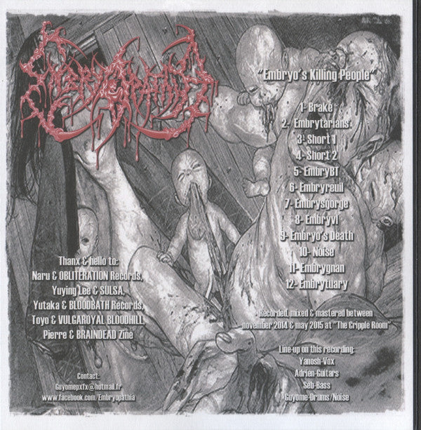 Pulmonary Fibrosis / Vulgaroyal Bloodhill / Sulsa / Embryopathia : Gore Grind 4 Way Split CD (CD)