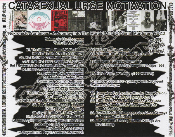 Catasexual Urge Motivation : Nekronicle Continues - A Journey Into The Morbid Mind Of Serial Murderers Vol. 2 (CD, Comp, RM)