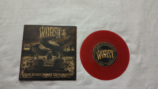 Rust Proof / Worst (2) : Violent Assault From The Southern Sphere (7", Ltd, Red)
