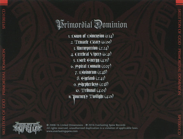 Skeleton Of God : Primordial Dominion (CD, Album, RE, O-C)