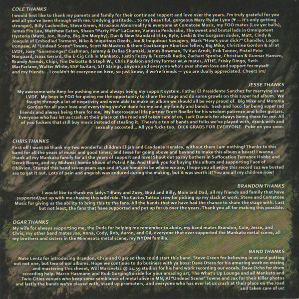 Face Of Oblivion : Cataclysmic Desolation (CD, Album)