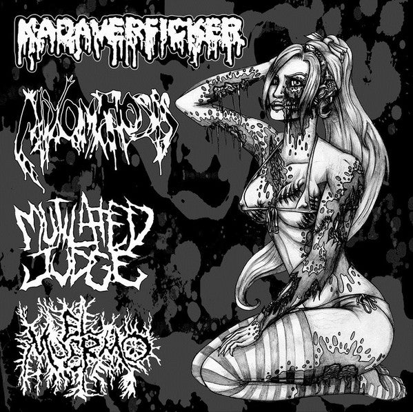 Kadaverficker / Mixomatosis / Mutilated Judge / El Muermo : Kadaverficker / Mixomatosis / Mutilated Judge / El Muermo (7", EP, Num)