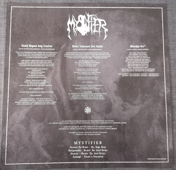 Mystifier / Lucifer's Child ‎– Under Satan's Wrath BLACK LP